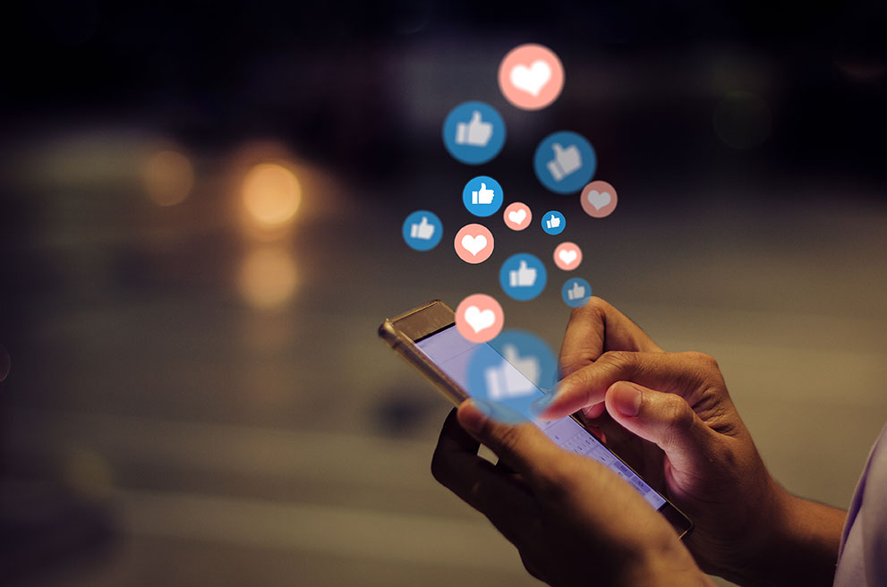 Social Media on phone