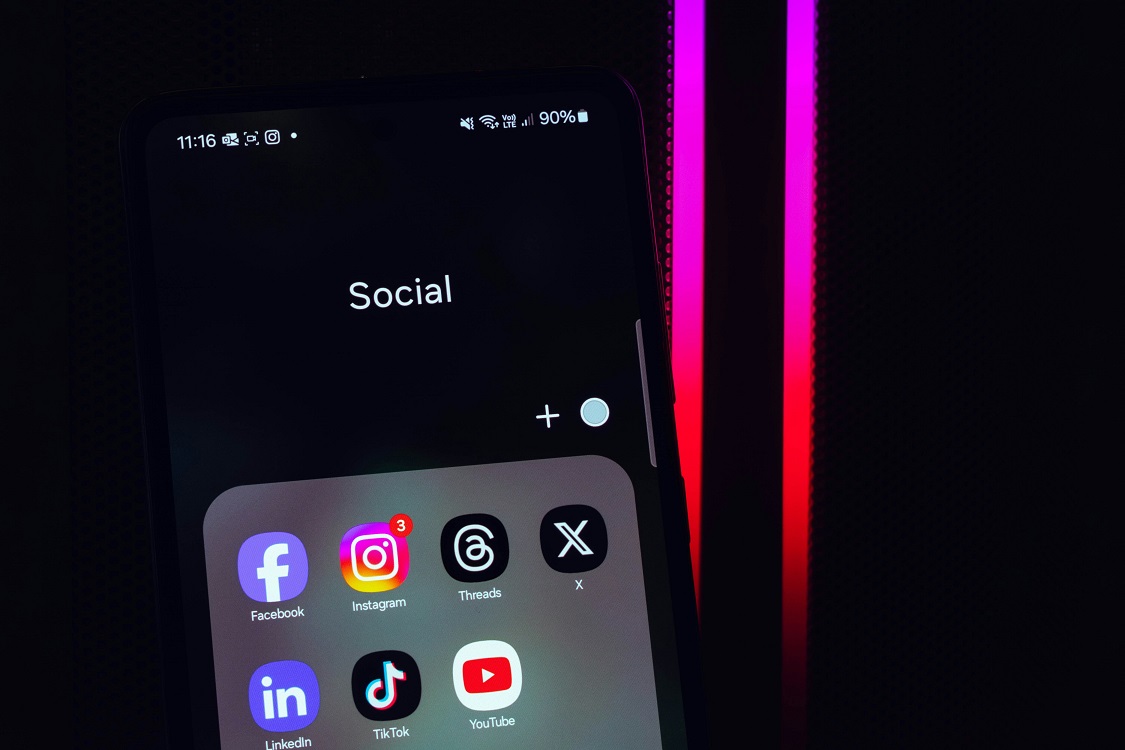 Photo of someone scrolling on a phone